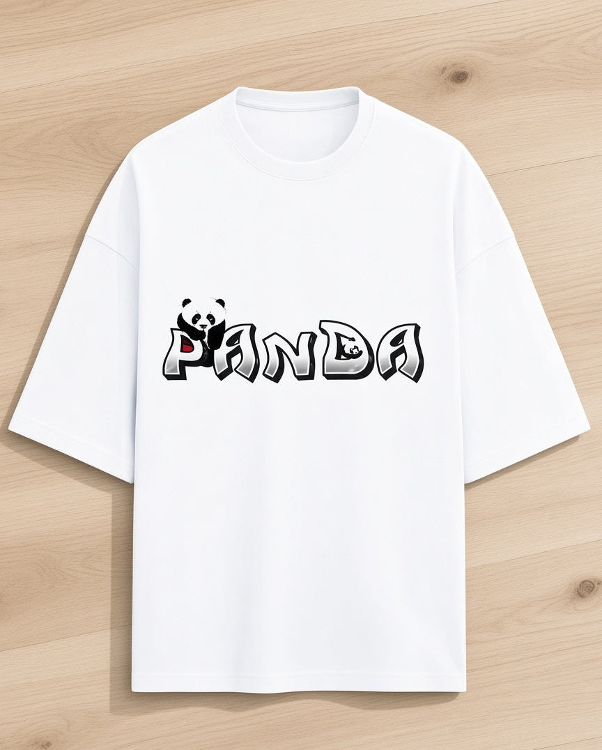 Cool Panda & Street Bear Oversized Tee